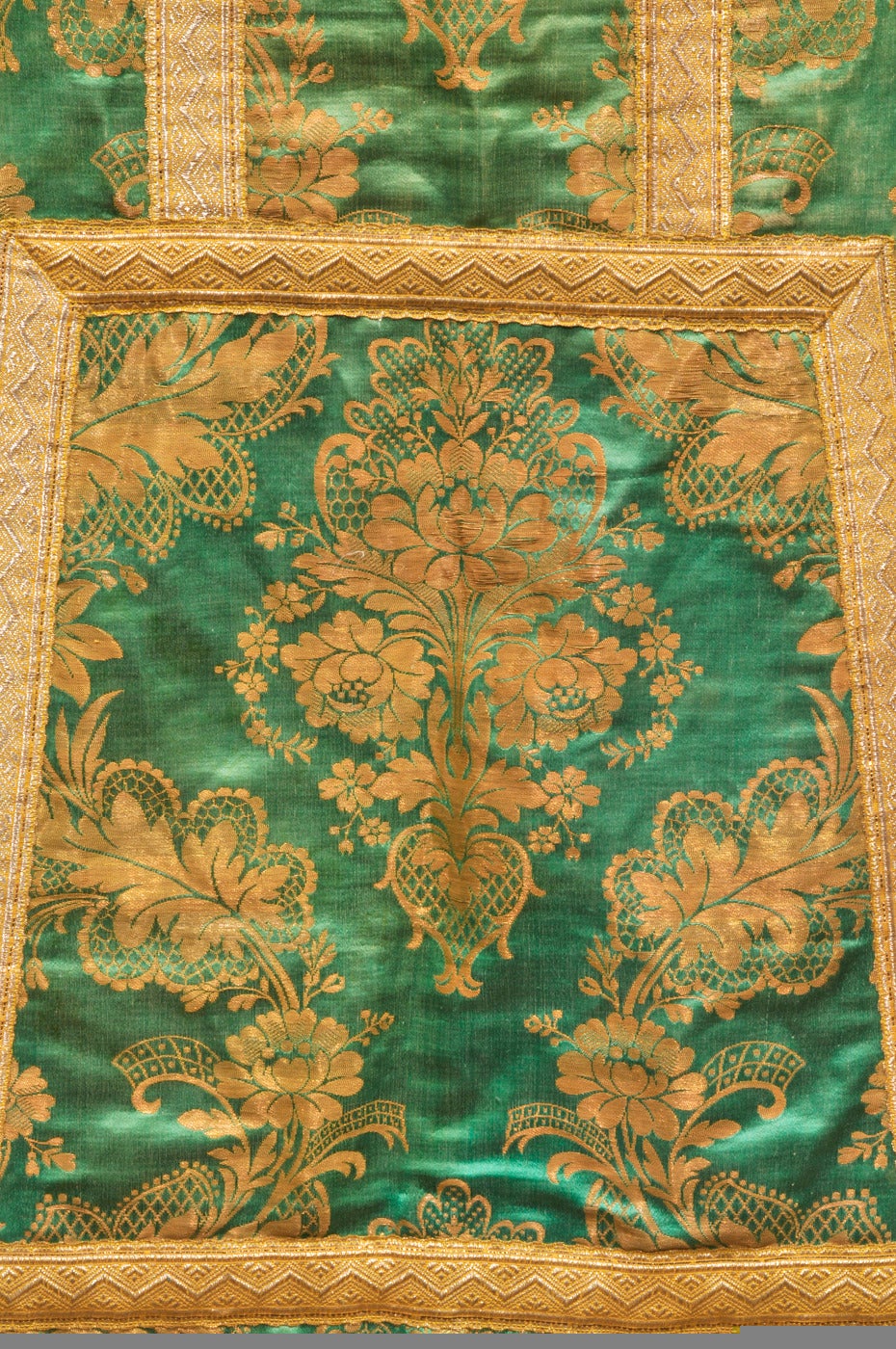 18th Century and Earlier 18th Century French Silk and Gold Thread Embroidered Vestment