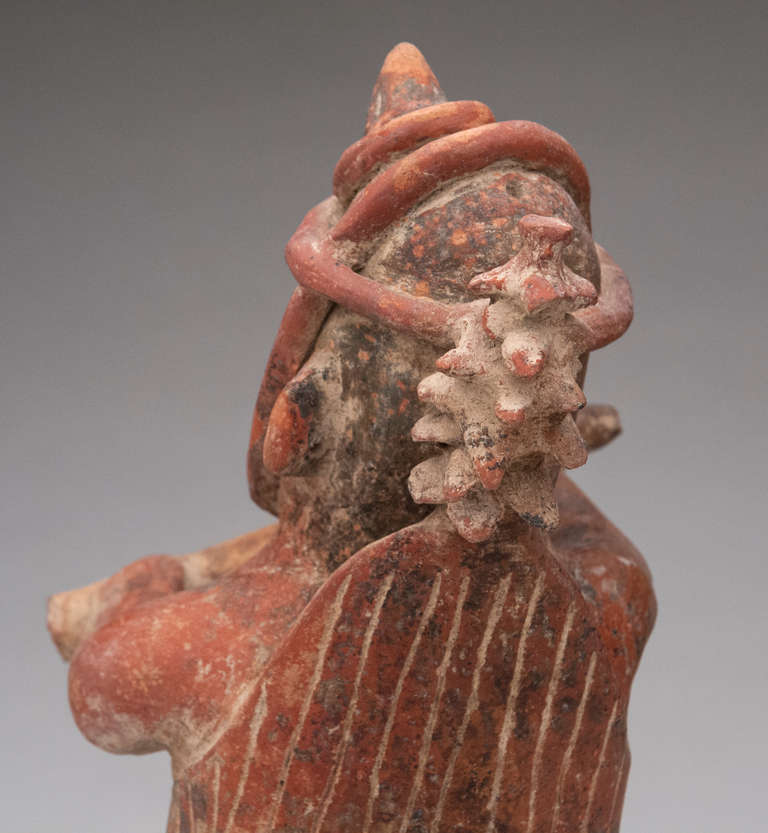 Pre-Columbian Terracotta Sculpture of a Shaman Warrior 1