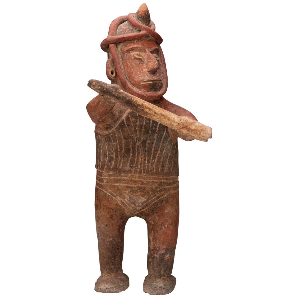 Pre-Columbian Terracotta Sculpture of a Shaman Warrior