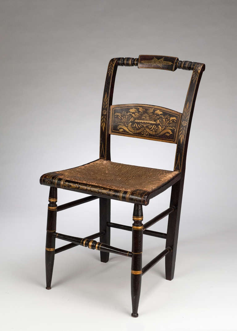 American Set of Six Hitchcock Side Chairs, circa 1850