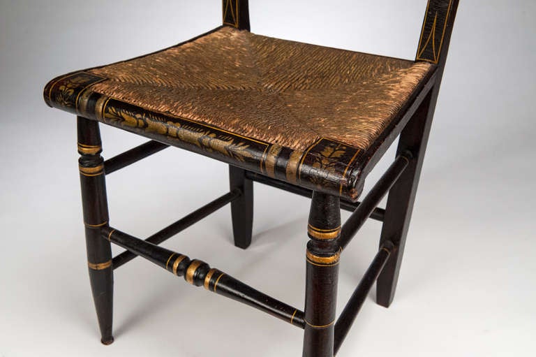 Set of Six Hitchcock Side Chairs, circa 1850 1