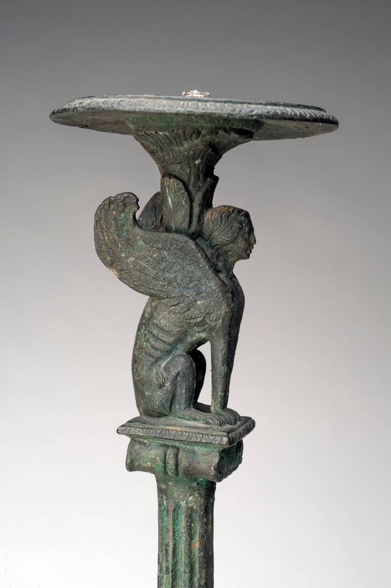 Cast Grand Tour Bronze Torchieres, Pompeiian Style, circa 1880