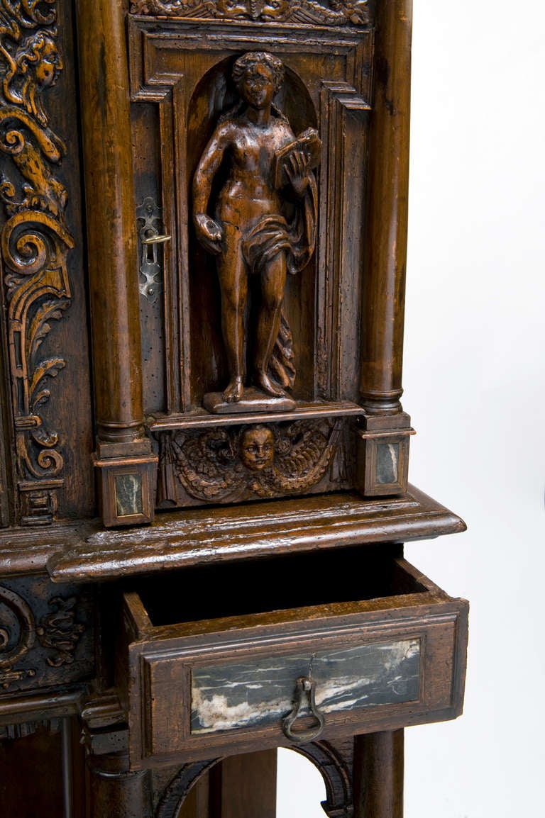 Hand-Carved Very Rare and Important 16th C. French Renaissance Cabinet or Dressoir, ca. 1580 For Sale