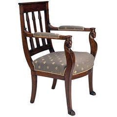 Attr. to Georges Jacob, French Empire Armchair in the Egyptian Style, c. 1810 12
