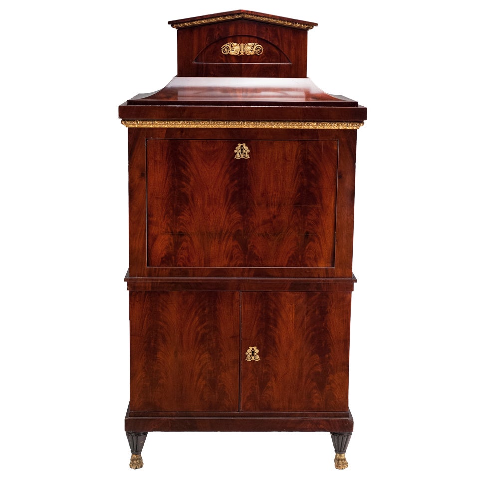 Philadelphia Empire Secretaire à abattant of Temple Form