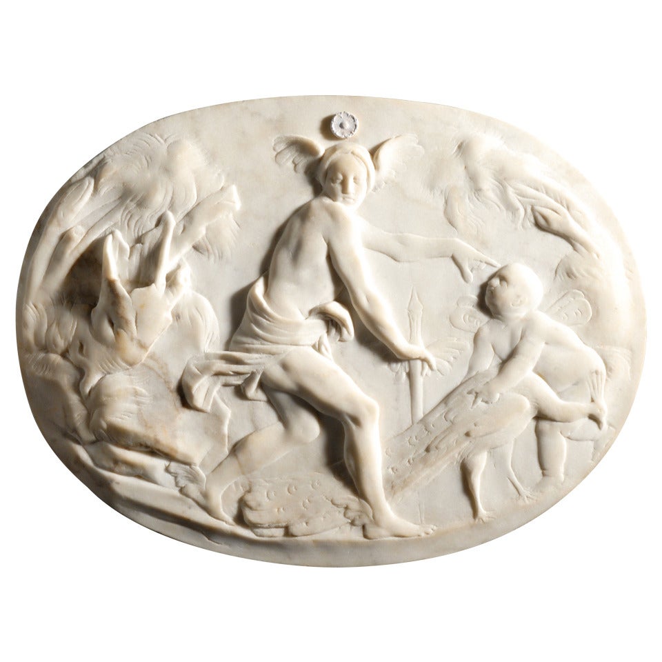 Marble relief, “Hypnos, Hera and Pasithea”, Fontainebleau, c. 1540