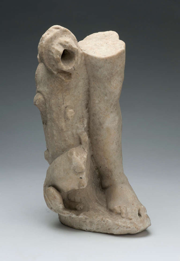 Classical Roman 2nd Century A.D. Roman Marble Lower Leg Fragment