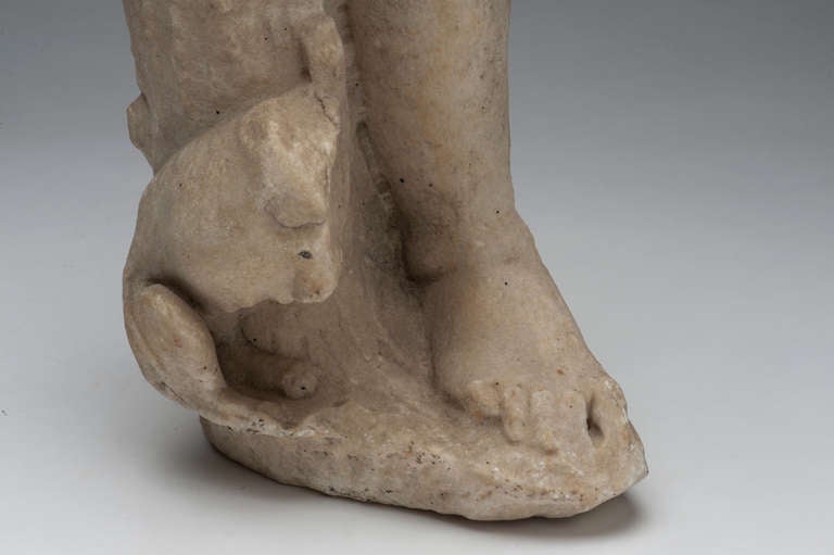 Italian 2nd Century A.D. Roman Marble Lower Leg Fragment