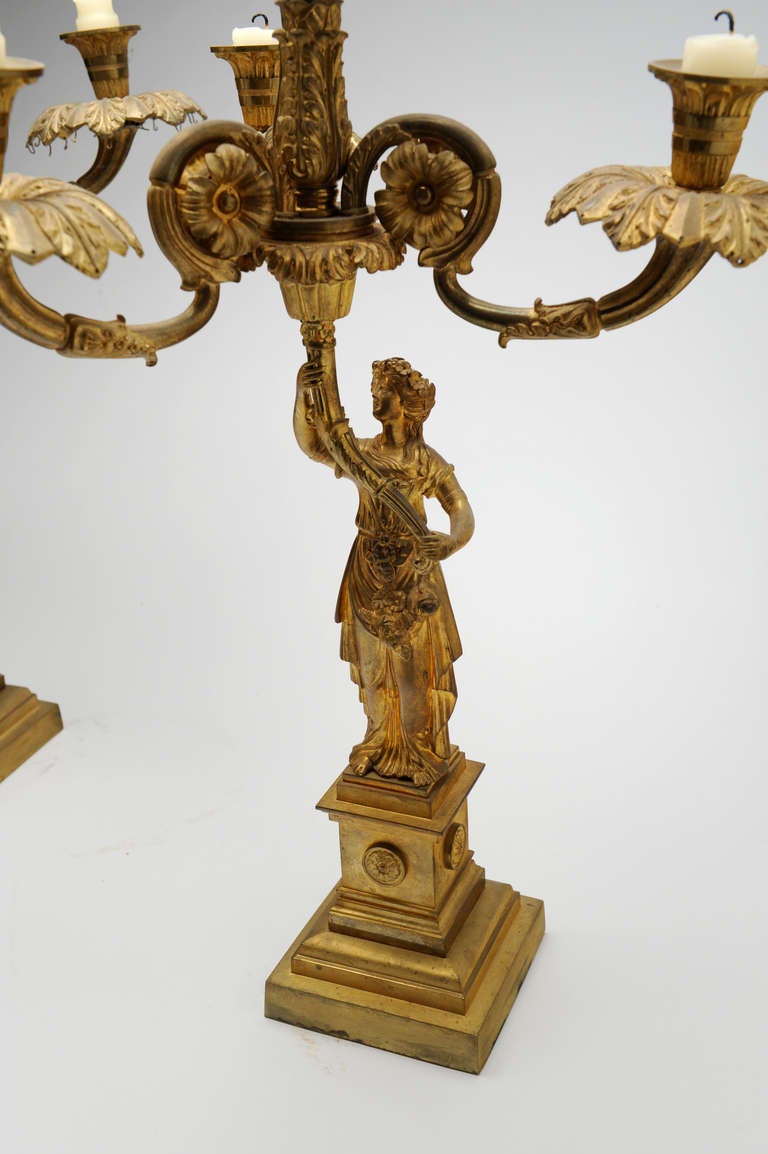 American Neoclassical Candelabra, c. 1835 In Excellent Condition In Kensington, MD