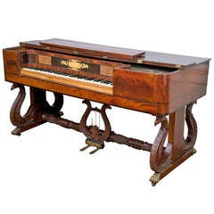 Piano classique en acajou marqueté Forte