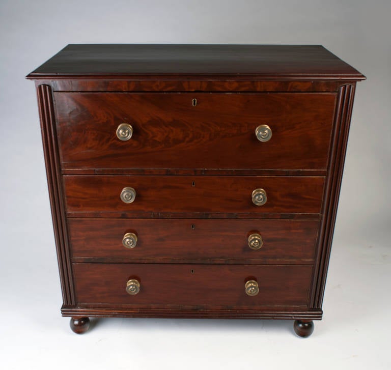 American Empire Early 19th Century Baltimore Fall Front Butler's Desk