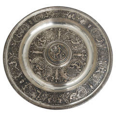 Silver Plated Pewter Venus Rosewater Dish, circa 1860