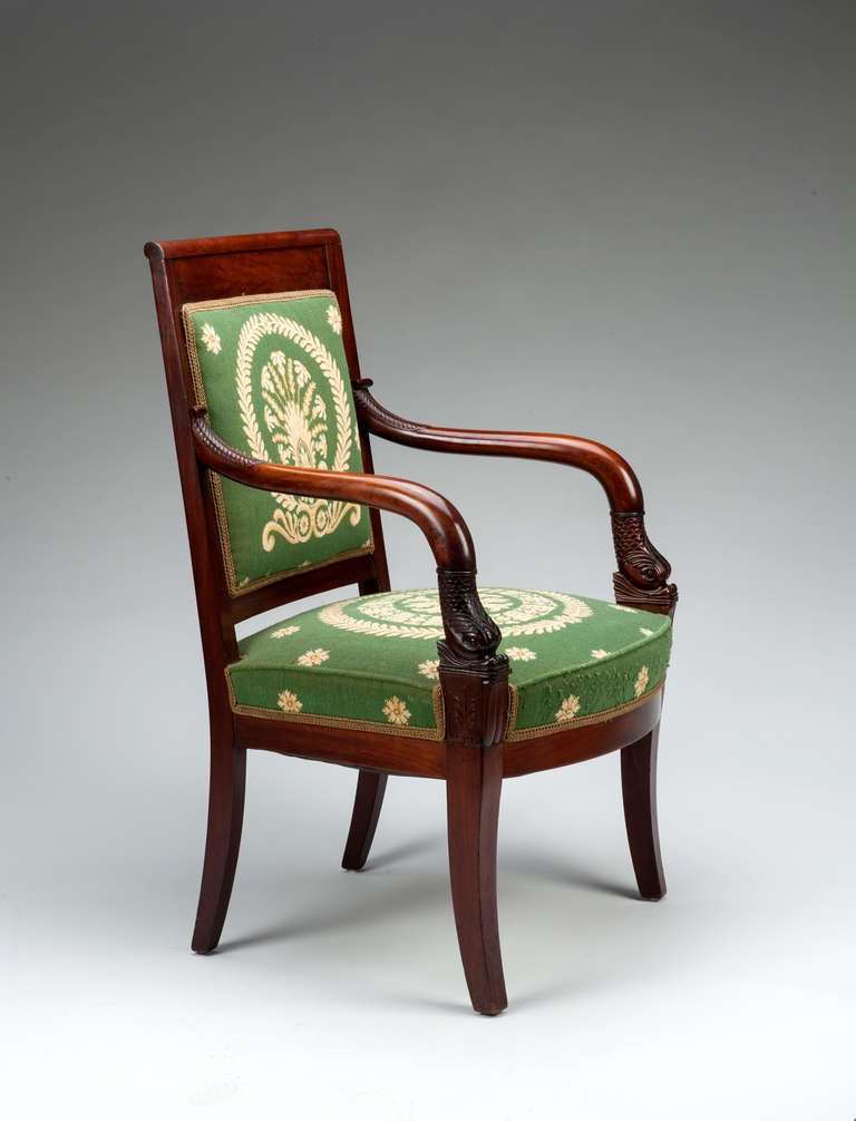 French, Charles X, Dolphin Arm Chair at 1stDibs dolphin armchair