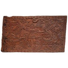 Guatemalan Carved Wood Panel Depicting St. Michael the Archangel, circa 1800 6