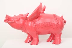 Pigasus - Pink Pig Resin Sculpture