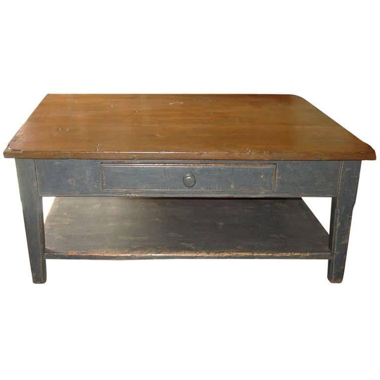 Coffee Table with Shelf For Sale