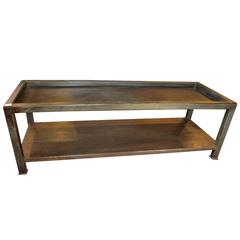 Antique Industrial Iron Coffee Table
