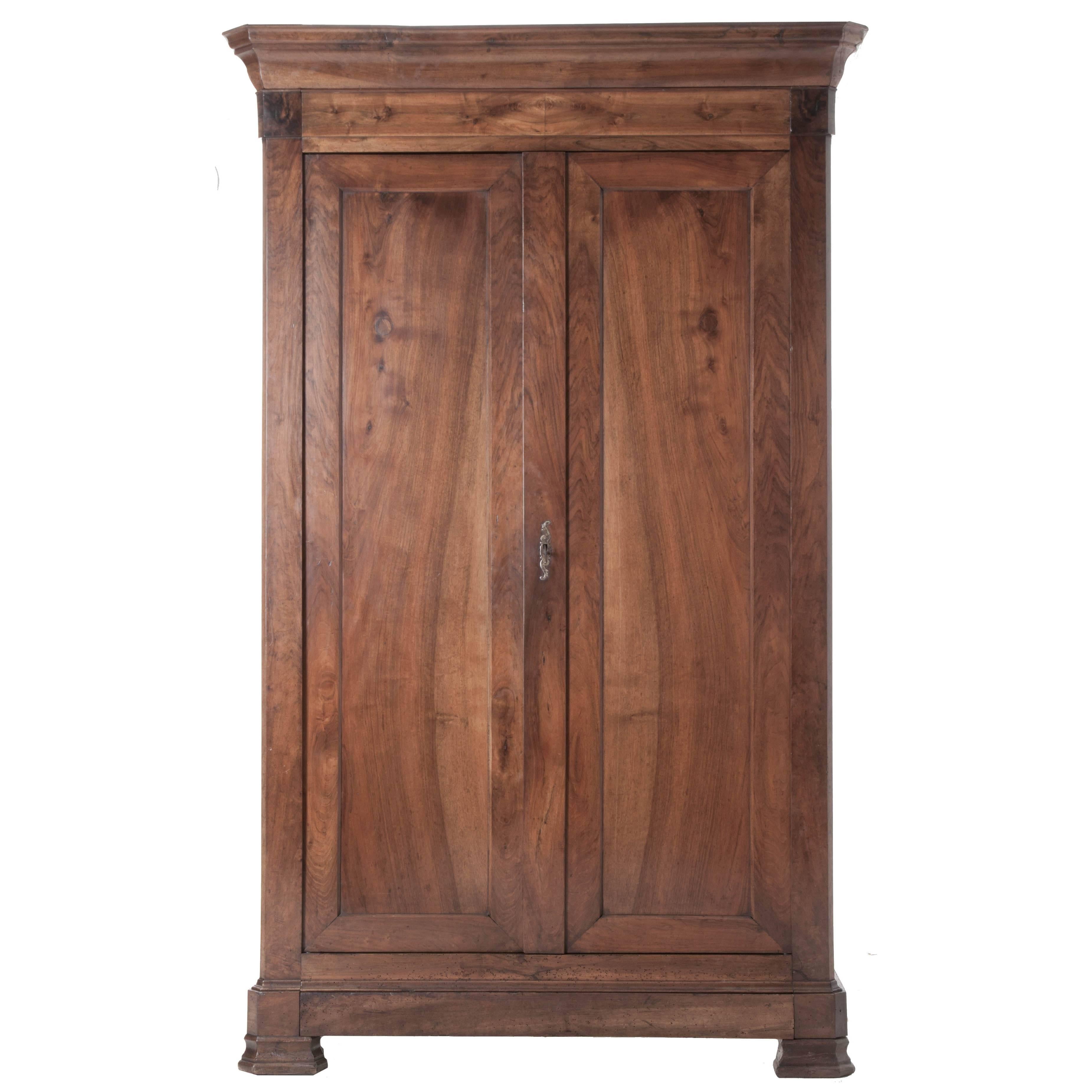 French Louis Philippe Walnut Armoire