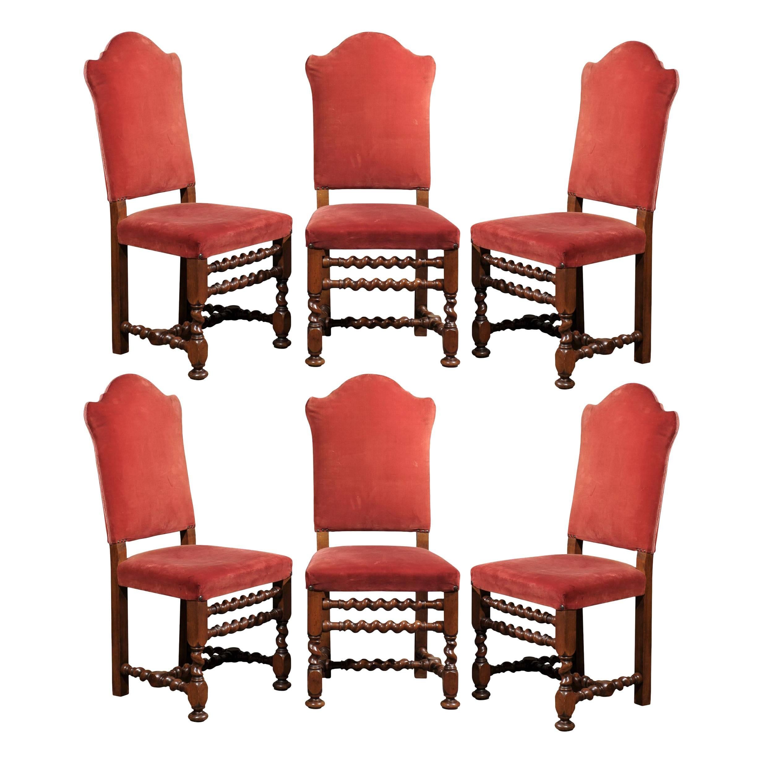 Set of Six Italian Chairs