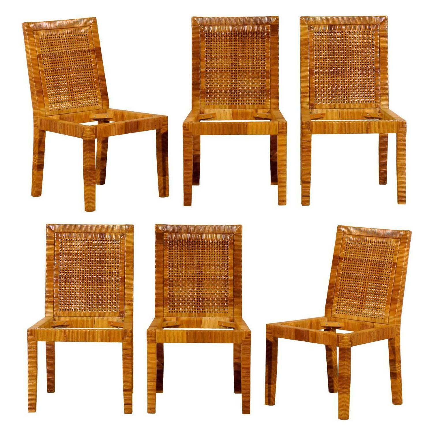 Set of Six Dining Chairs by Billy Baldwin for Bielecky Brothers
