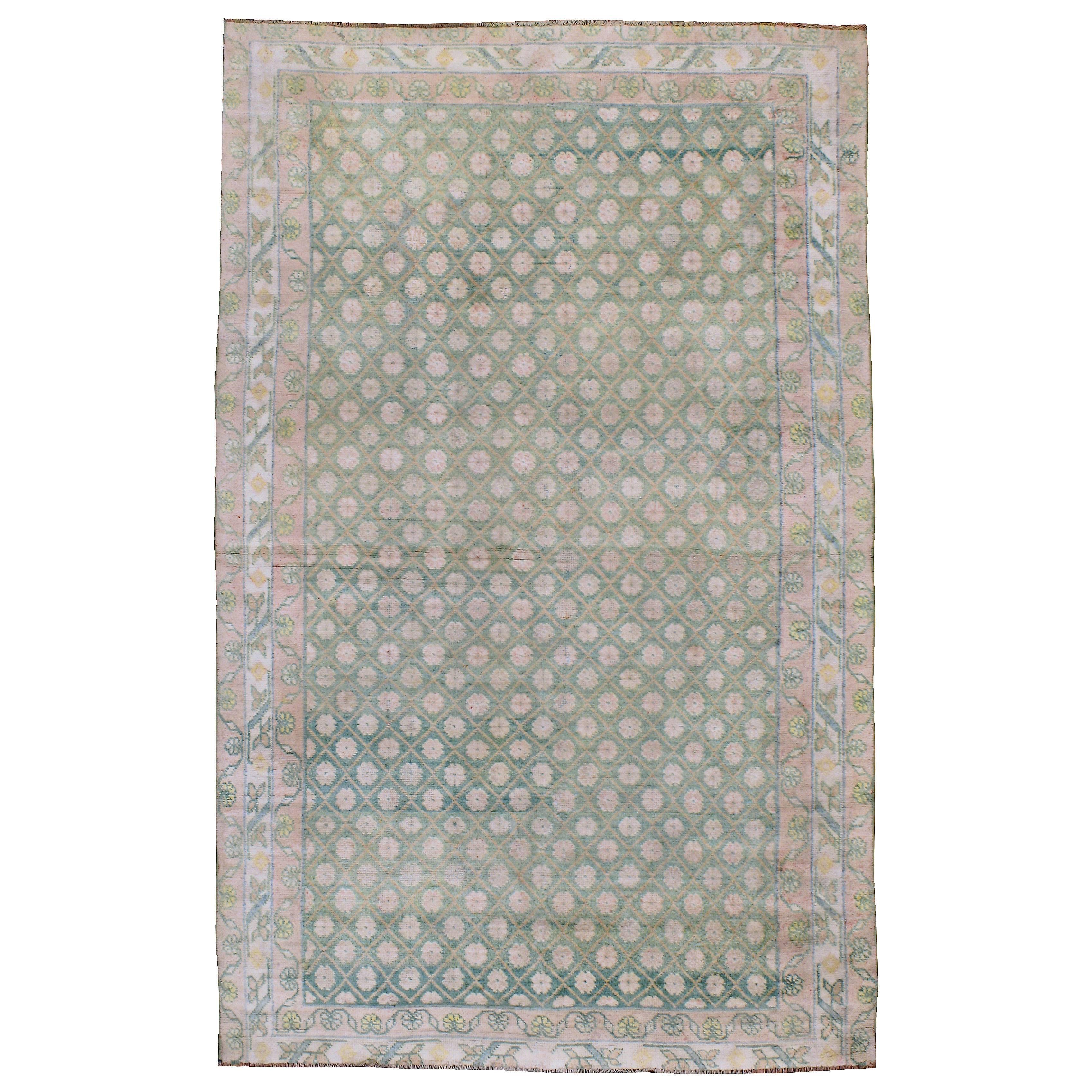 Agra-Teppich aus indischer Baumwolle
