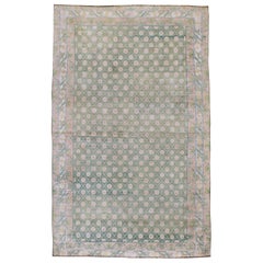 Tapis indien Agra vintage en coton