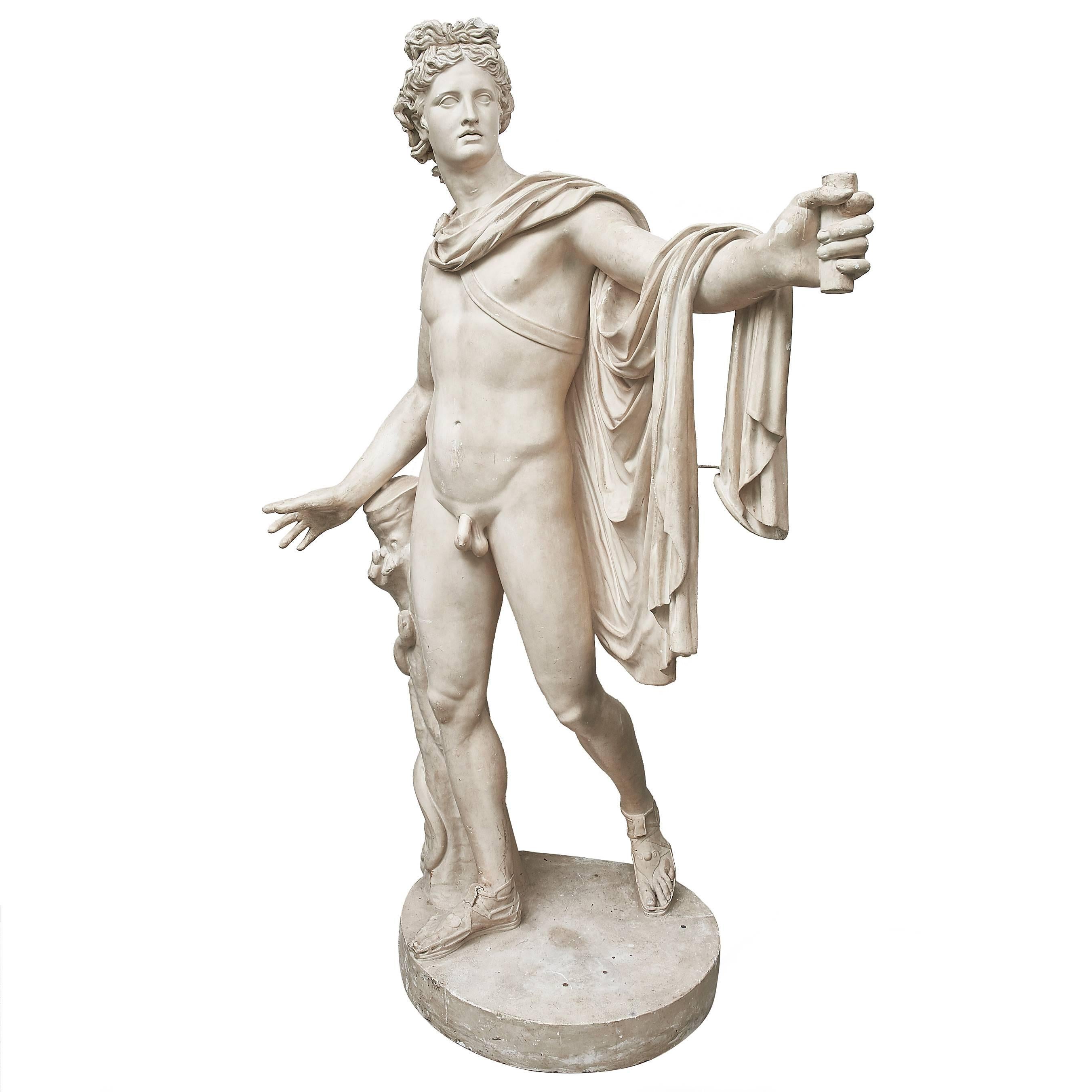 French Plaster Cast of the Apollo Belvedere, 19th Century