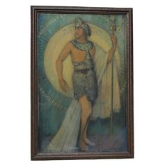 1921 Painting of Dancer Ted Shawn by Max Wieczorek