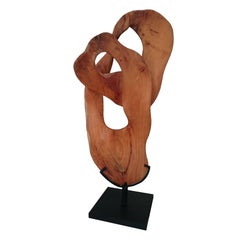 Andrianna Shamaris Figure Eight Mahogany Wood Sculpture