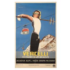 1950's Poster Promoting Skiing in Italian Alps