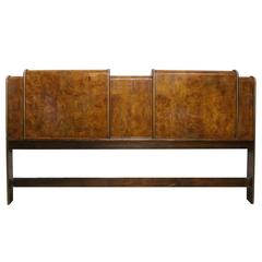 Burl Wood Deco Headboard