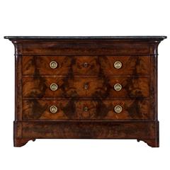 Antique French Louis Philippe Mahogany Chest of Drawers, circa 1850