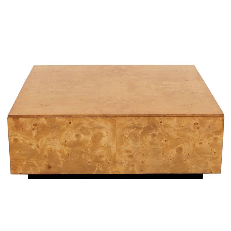 Burl Wood Coffee Table by Milo Baughman at 1stDibs
