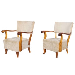 Vintage French Art Deco Lounge Chairs