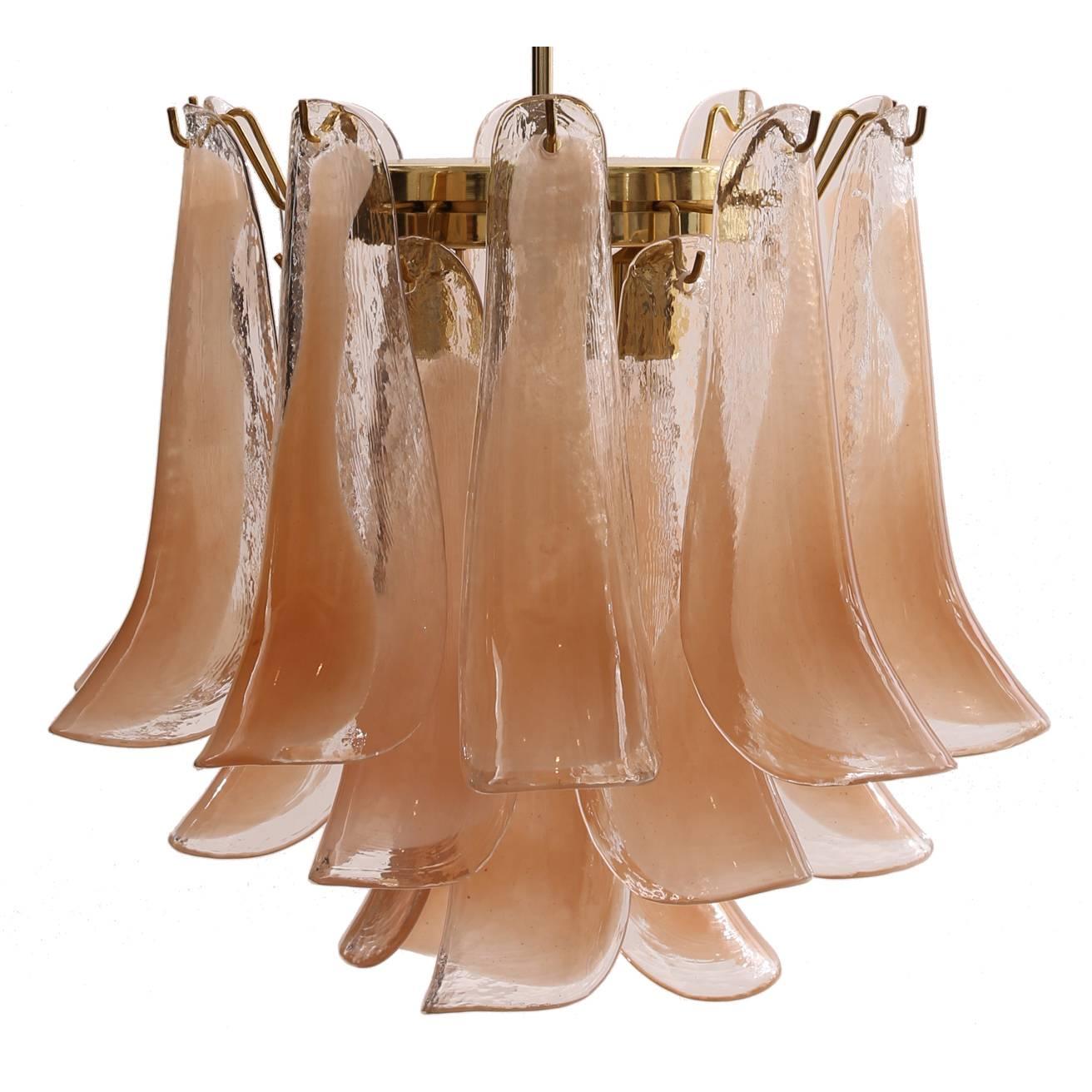 Three-Tiered Murano Glass Chandelier by Mazzega
