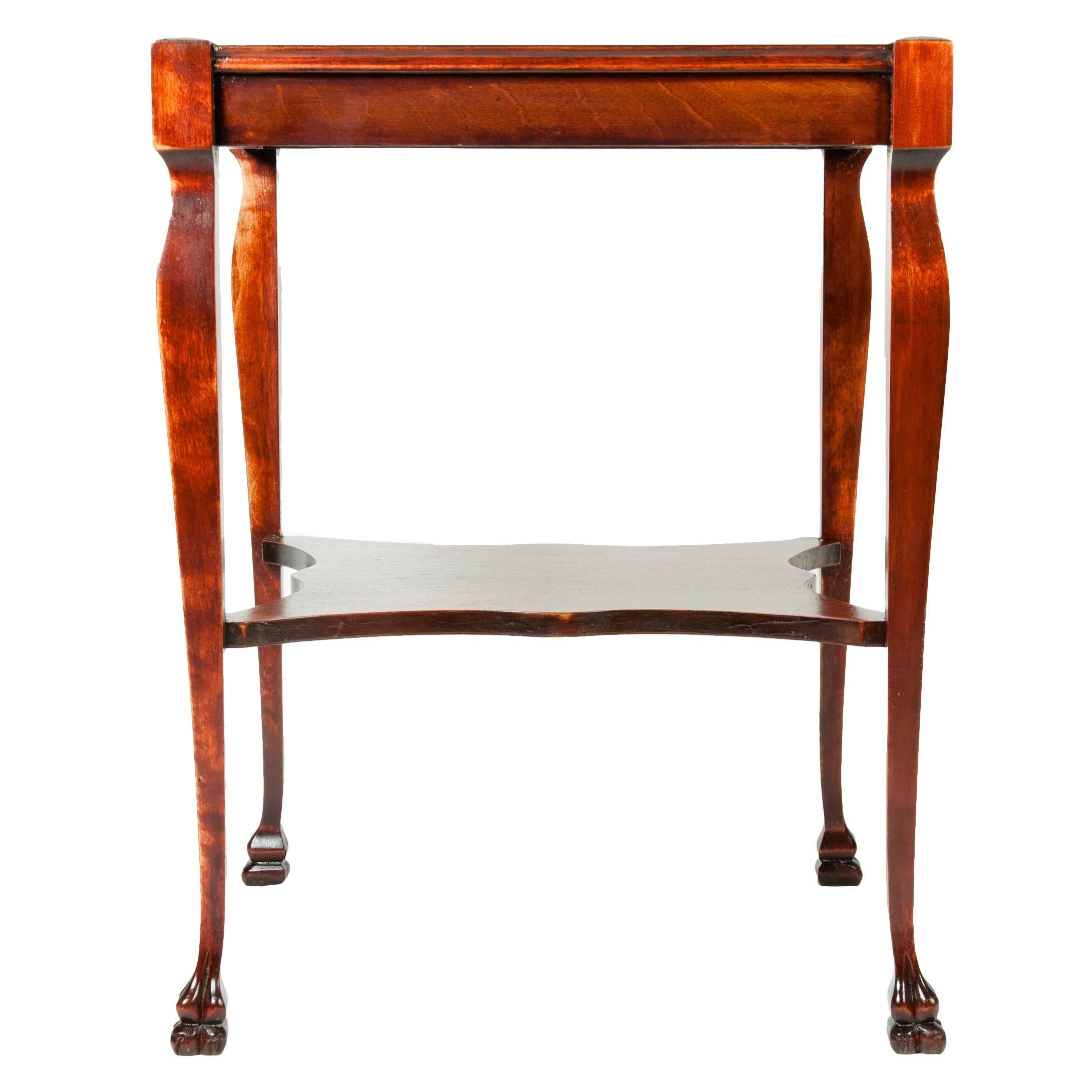 Antique Square Mahogany Side Table