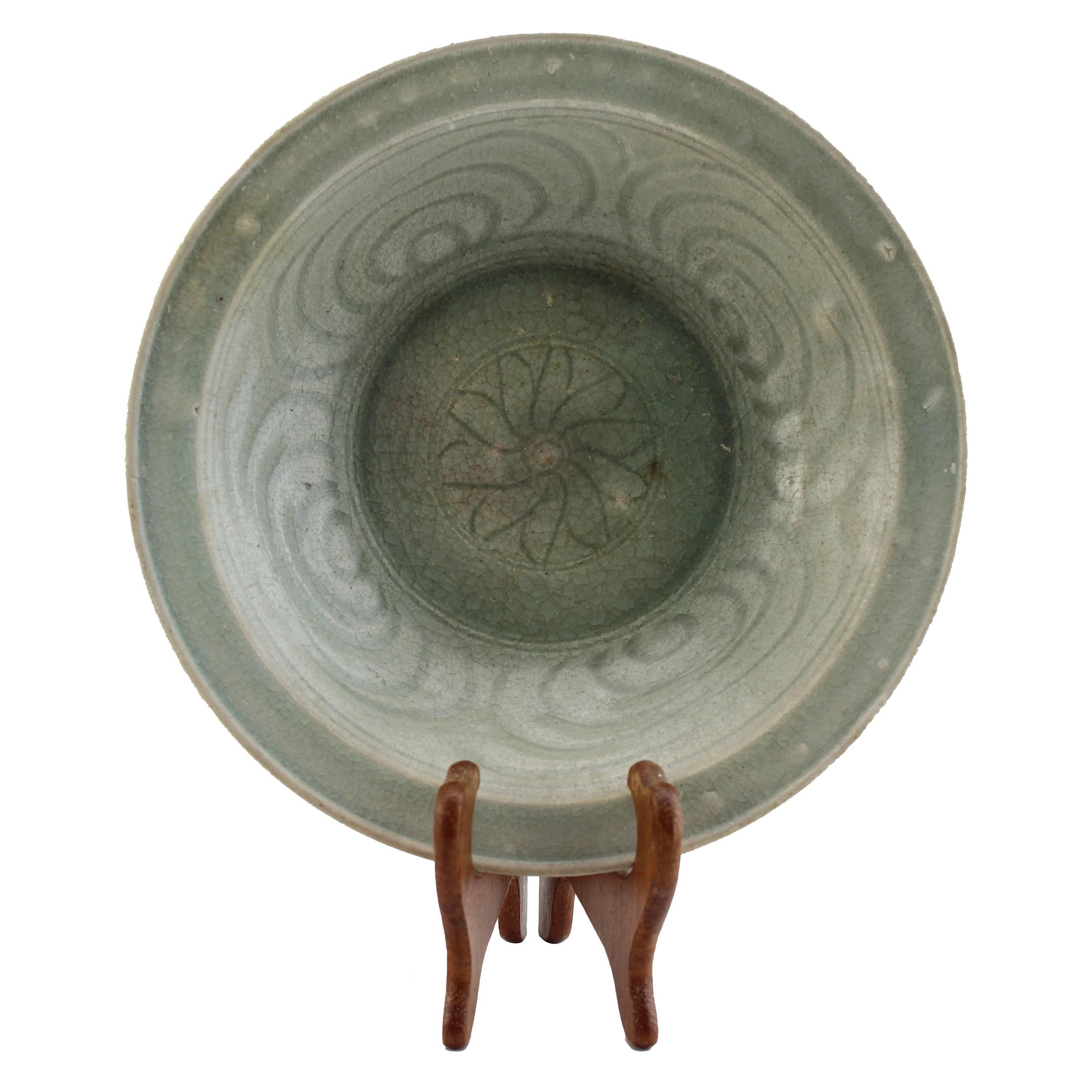 Sawankhalok Ceramic Celadon Plate- - Bowl 15th-16thC Thailand