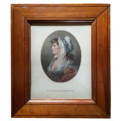 18th Century Color Engraving, "A St. Giles's Beauty" 1