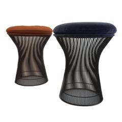 Rare Pair of Bronze Stools by Warren Platner 5