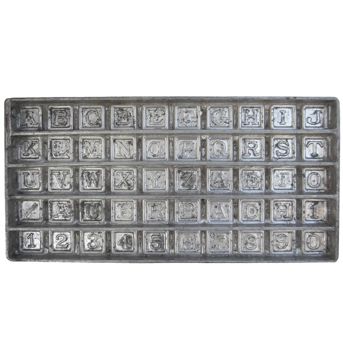 Early 1900s Rare Alphabet Chocolate Mold For Sale