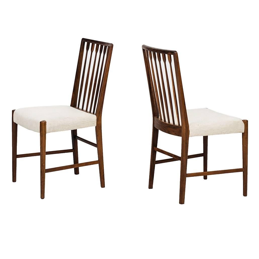 Rare Set of Eight Dining Chairs Designed by Agner Christoffersen in Denmark