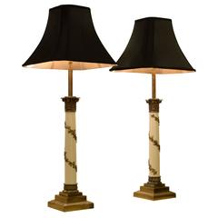 Antique Pair of Stiffel Neo Classical Table Lamps