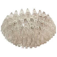 Large Murano Glass Polyhedral Chandelier, Italy, 1960s
