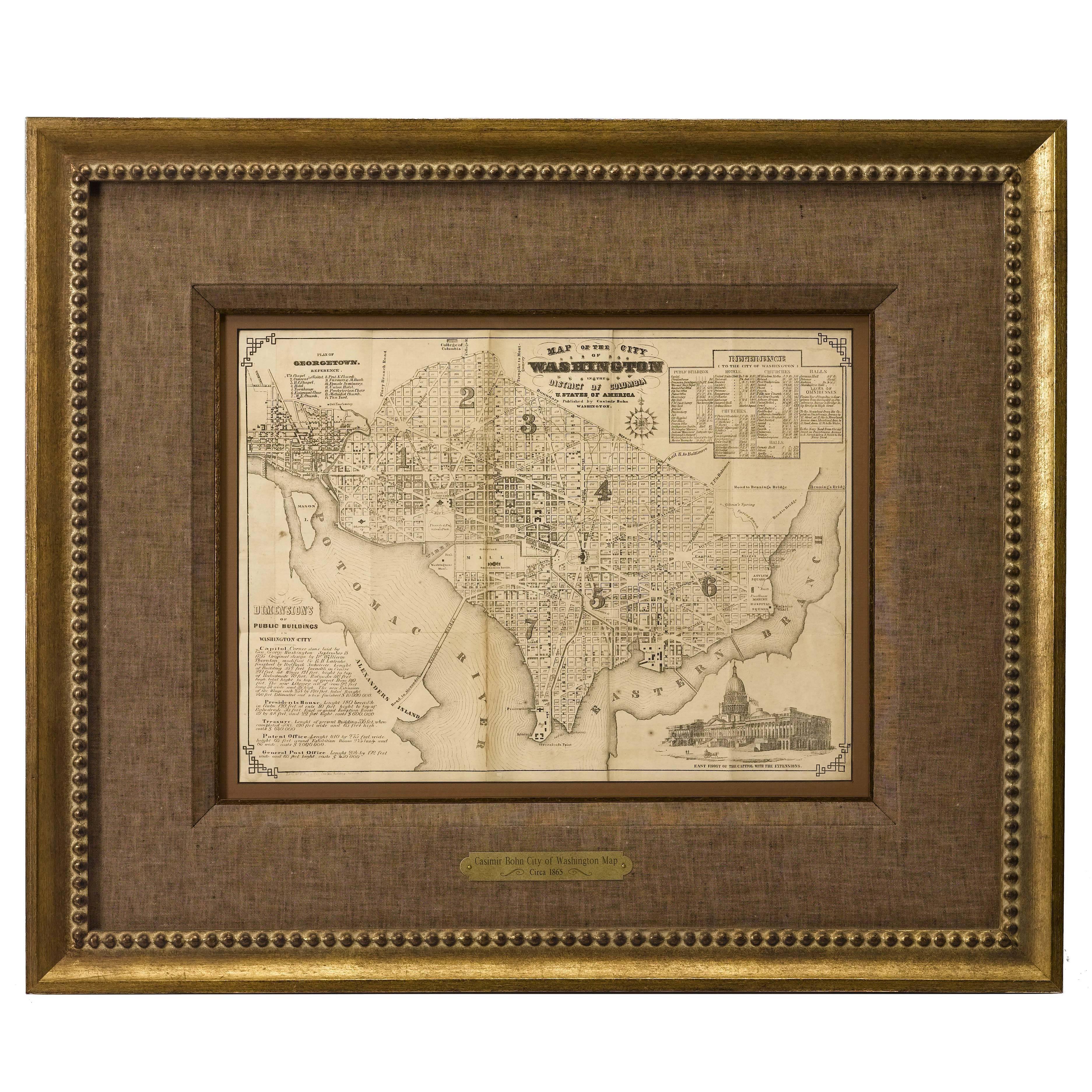 1856 Washington DC Map by Bohn 