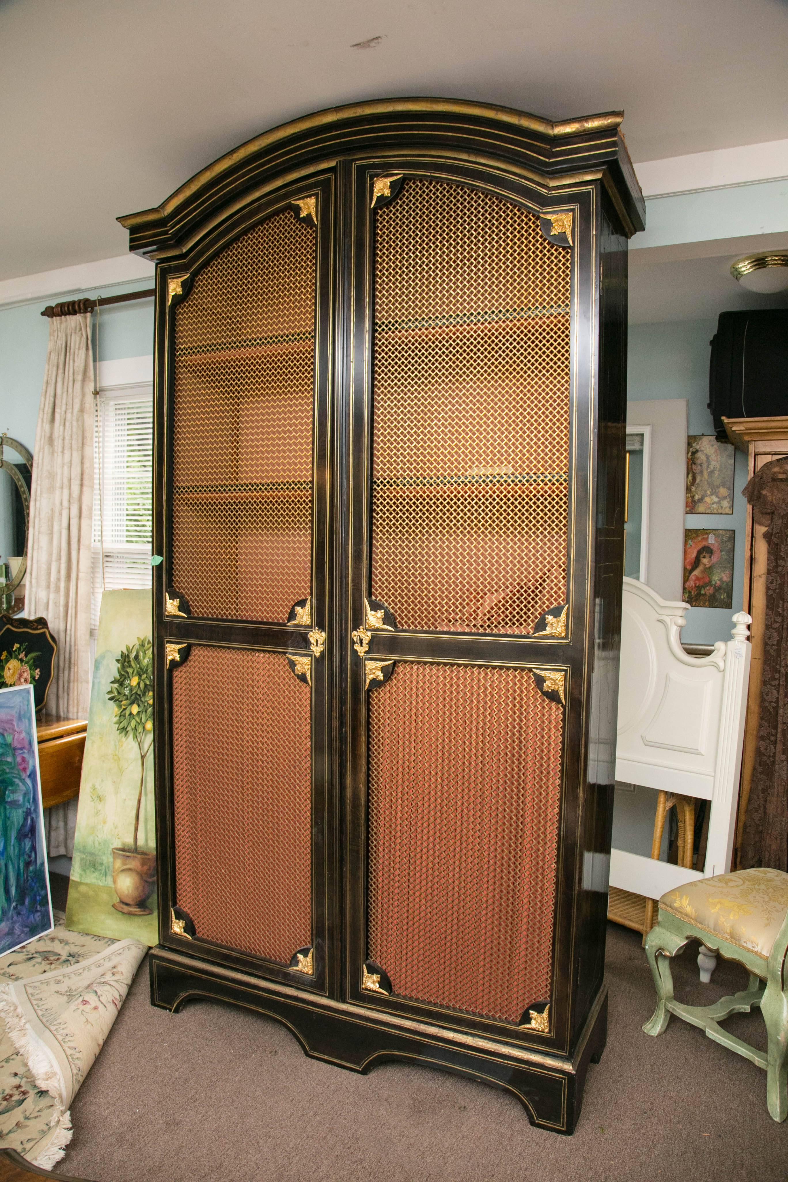 Maison Jansen monumentally fabulous Old World Mansion Maison Jansen book case/Armoire (lighted). Traditional influences that encompass livable, usable and dramatic aesthetics, this piece is an old world beauty from an Old World Connecticut Mansion.