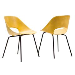 Pair of Tulip Chairs in Fiberglass by Pierre Guariche for Steiner 8