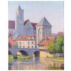 Antique "Moret-sur-Loing" by A.B. Wright