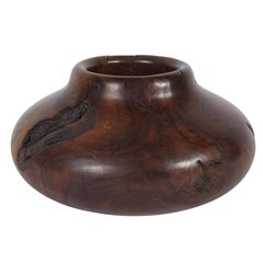 Melvin Lindquist Walnut Root Burl Turned Vase, Signed and Dated 1986