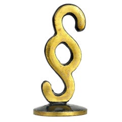 Walter Bosse Paragraph Lawyer Brass Sculpture, Herta Baller, Austria, 1950s