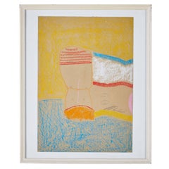 Framed Abstract Pastel on Paper